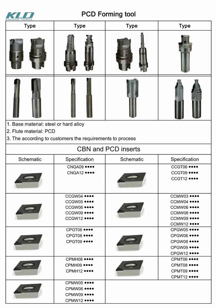 CNC Turning Milling Machine PCD Tool Holder Cutting Diamond Tool Cutter