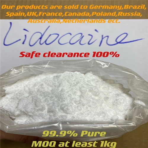 Europe, Brasil, USA, Australia...., 99.9% Pure Lidocaina/Lidocain/Lido HCl Powder Chemical Pharmaceutical Raw Material Safe Clearence Lidocaine