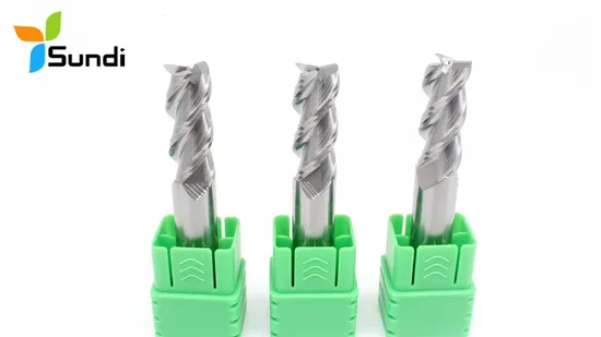 Carbide Uncoated Aluminum CNC Milling Fresa Spiral Router Bits 3 Flutes PCD Roughing End Mill Cutters for Non